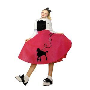 Seeing Red 50’s Poodle Sockhop Girls Halloween Costume 4 PC Size M 8-10